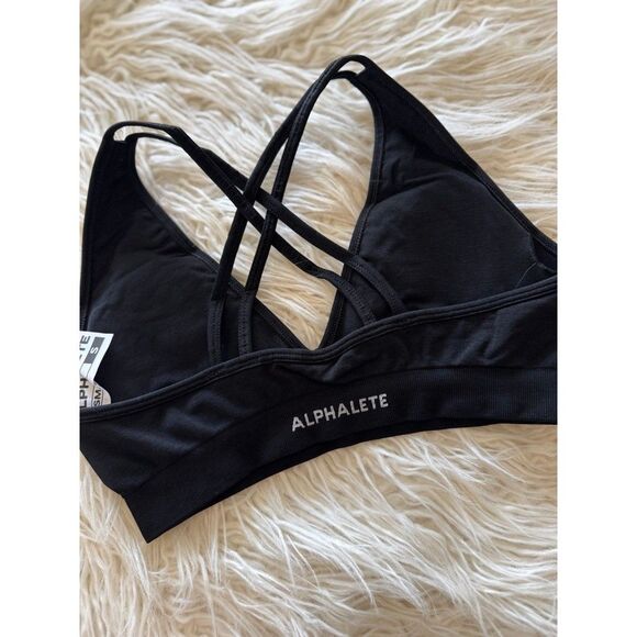 Alphalete Amplify Deep V Bra Black Size Small - Picture 8 of 9